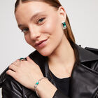 Chain bracelet with green crystal